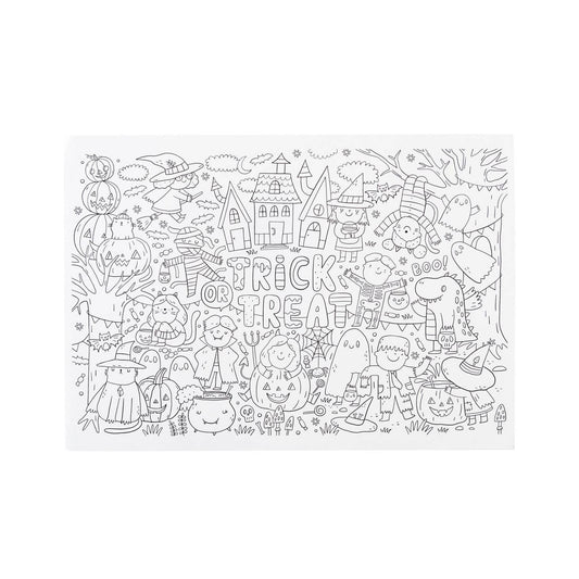 Halloween Coloring Paper Placemat 12ct - Favorite Little Things Co