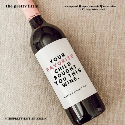 Mother's Day Wine Labels - Multiple Options