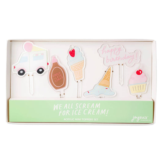 We All Scream For Ice Cream Acrylic Mini Topper Set | Favorite Little Things