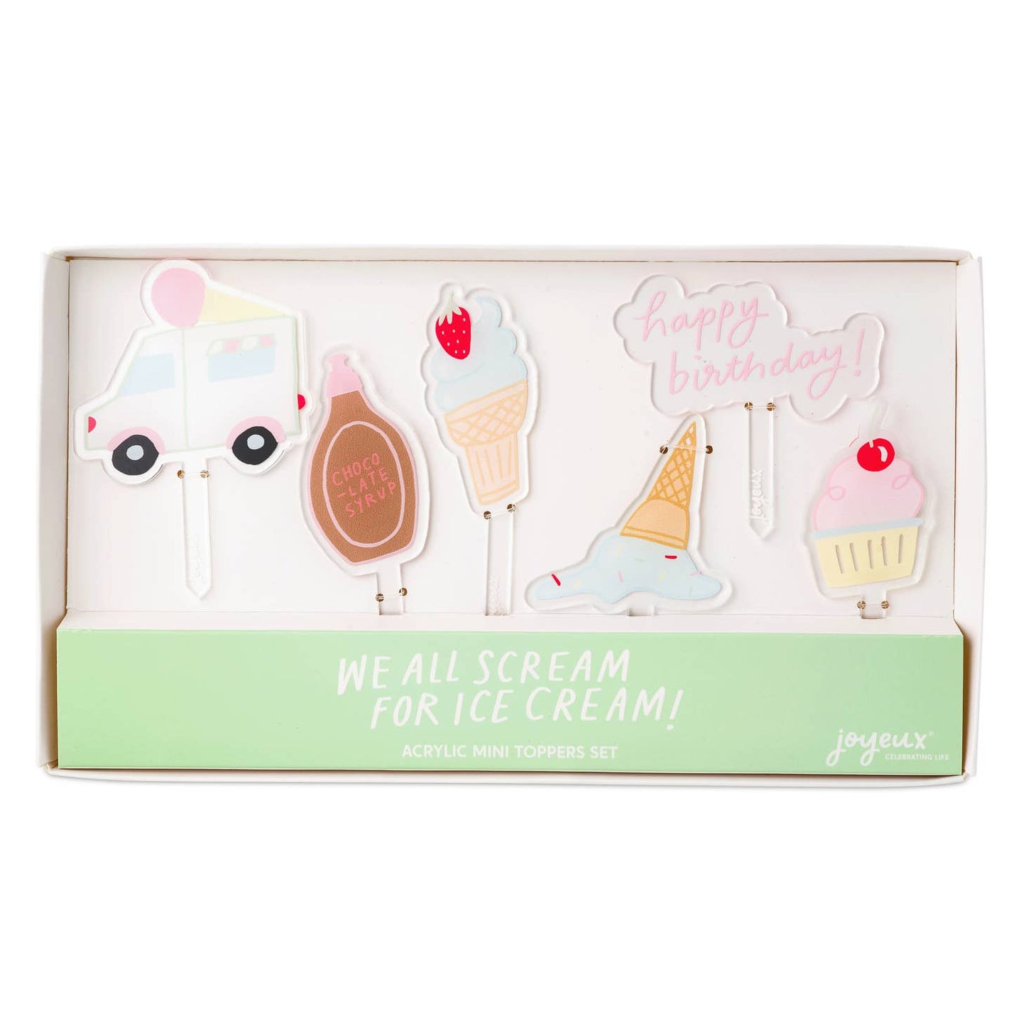 We All Scream For Ice Cream Acrylic Mini Topper Set | Favorite Little Things