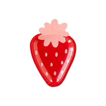 Strawberry Shaped Paper Plates