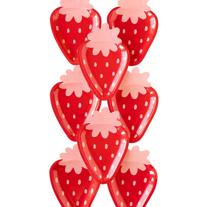 Strawberry Shaped Paper Plates