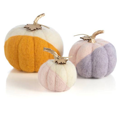 New Harvest Set of 3 Assorted Pumpkins