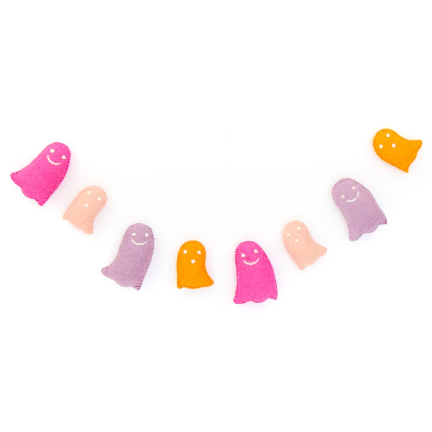 Pastel Ghost Felt Garland