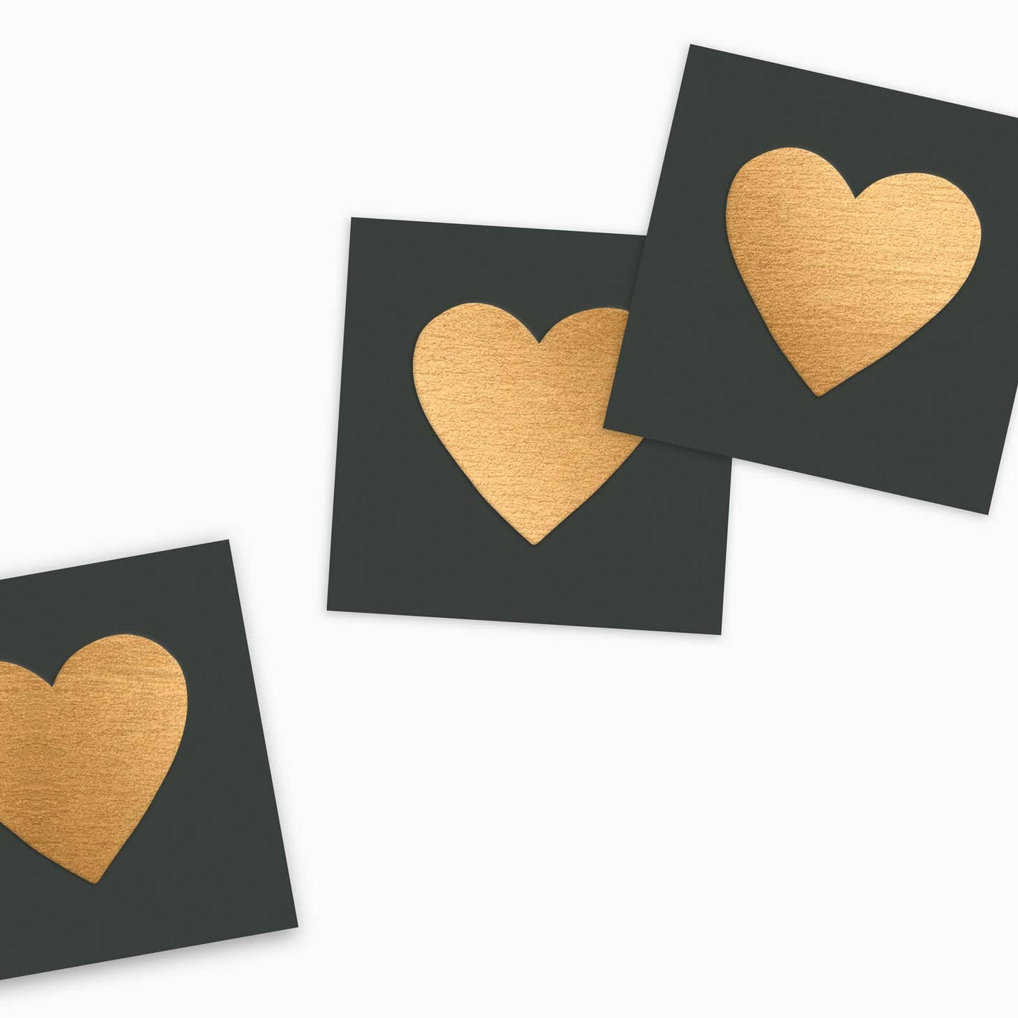 Small Match Box: Embossed Gold Heart - Favorite Little Things