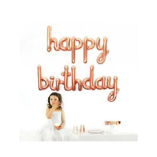 Rose Gold Happy Birthday Balloon