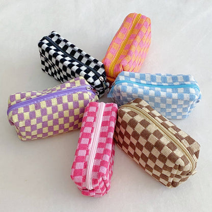 Check Yourself Checkered Cosmetic Bag - Multiple Colors - Favorite Little Things Co