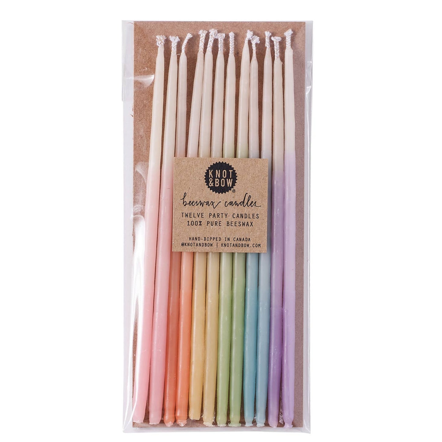 Tall Assorted Ombre Beeswax  Candles