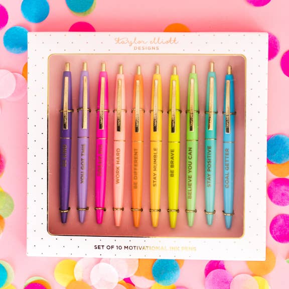 Set of 10 Motivational Pens from Favorite Little Things