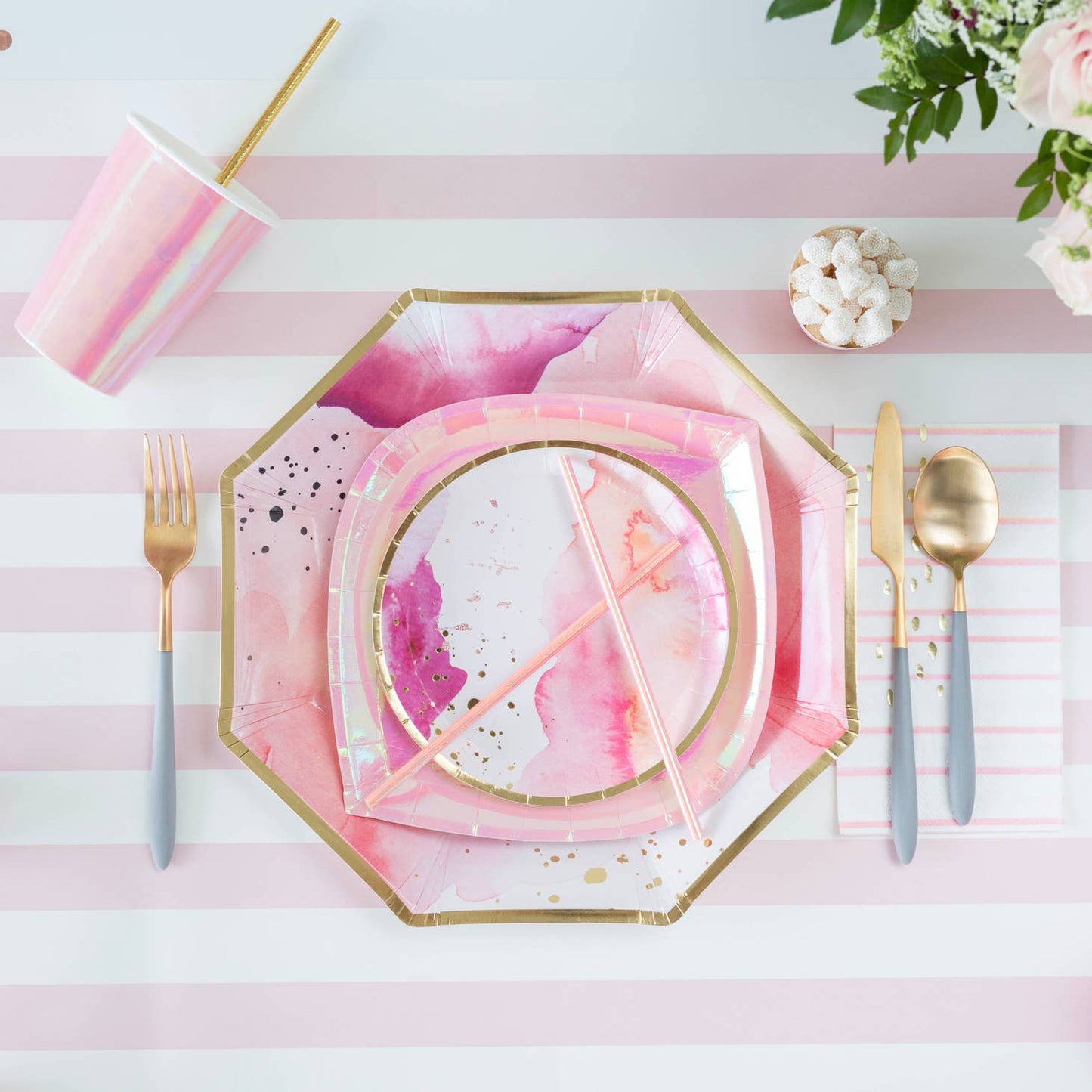 Pretty in Pink Dessert Plates