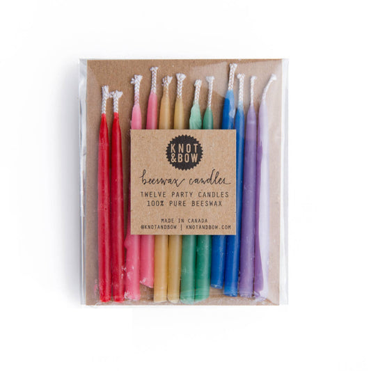 Rainbow Assorted Beeswax Party Candles