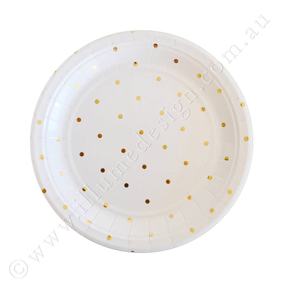 Gold Dot Dessert Plates - Favorite Little Things Co