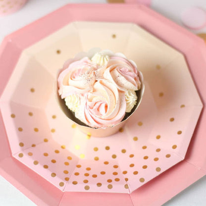 Pink & Peach Dessert Plates