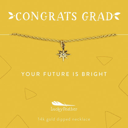 Your Future is Bright Grad Necklace by Favorite Little Things - Graduation Gift Ideas