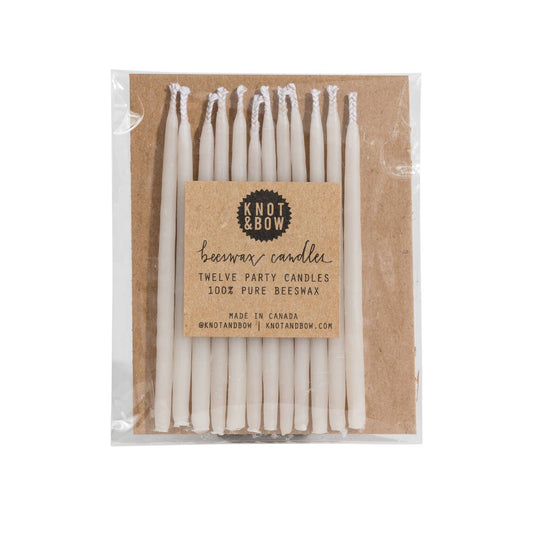 Ivory Beeswax Party Candles