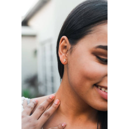 Electric Bolt Gold Earrings - Favorite Little Things Co