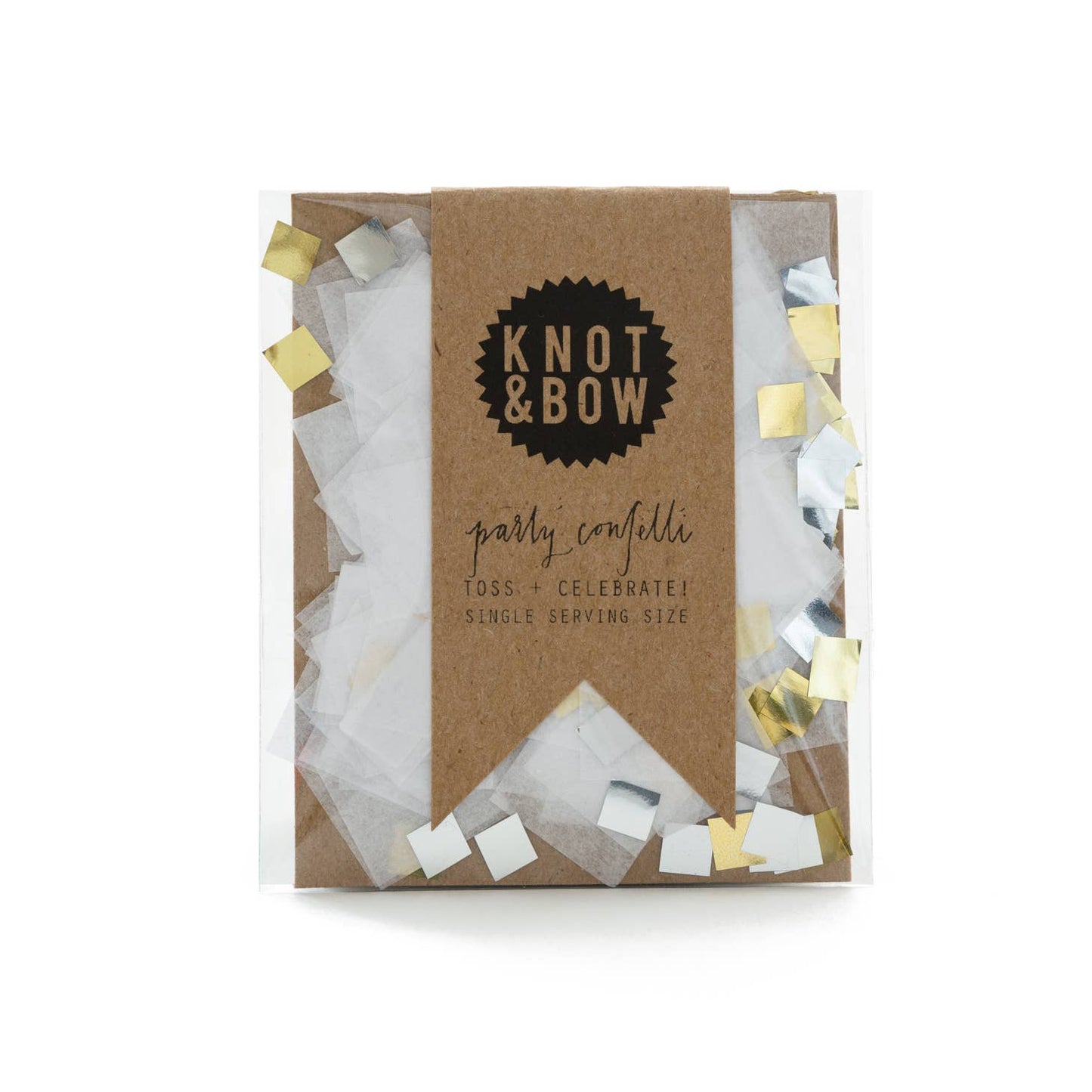 White with Metallic Gold & Silver Confetti Pack