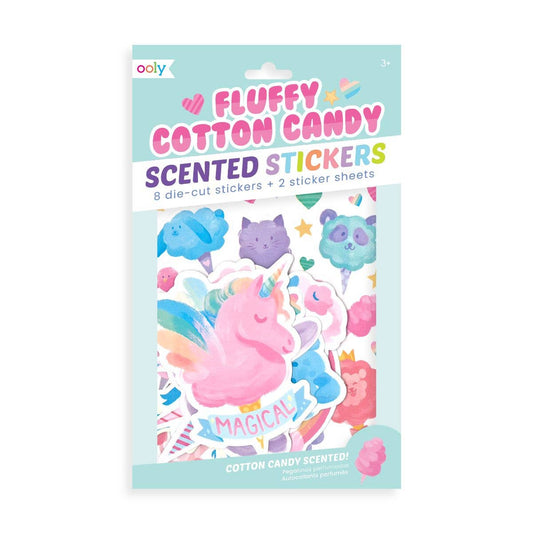 Fluffy Cotton Candy Scented Stickers - Favorite Little Things Co