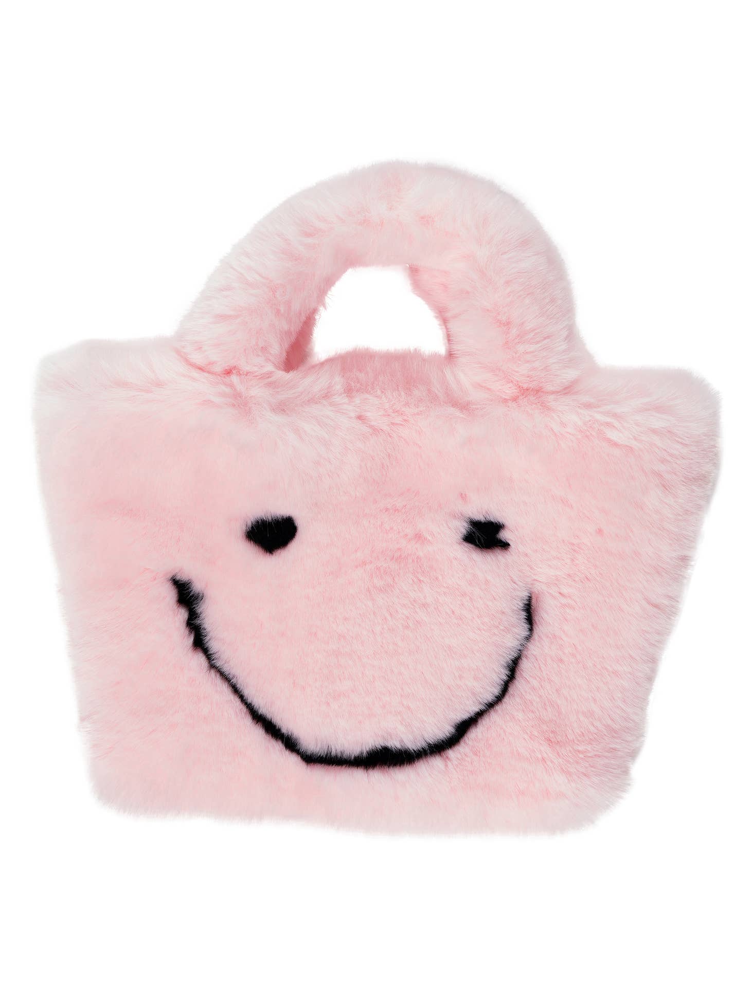 Faux Fur Fuzzy Smiley Face Purses for Kids - Favorite Little Things Co