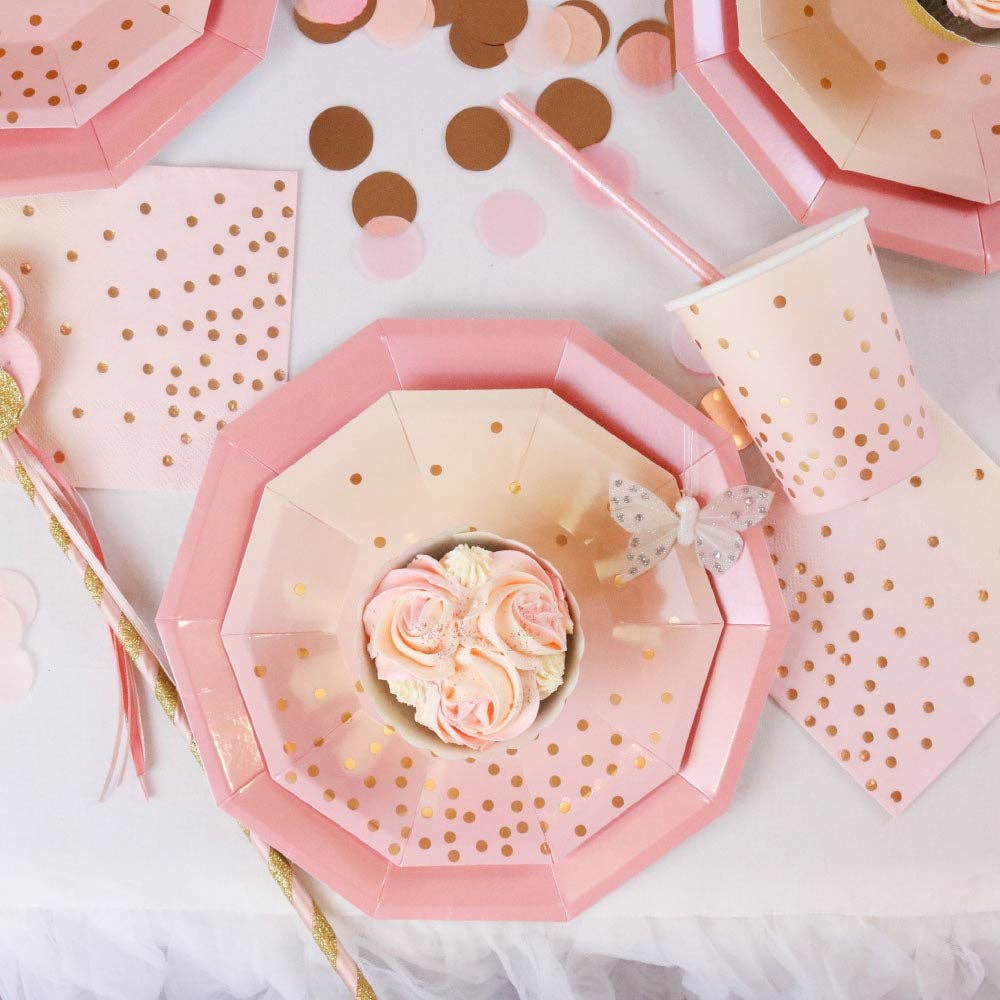 Pink Foil Large Plates